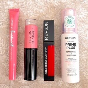 Brand New Revlon Bundle Primer Colorstay Stain Ink Lip Insta-Blush Plumping